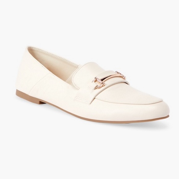 White Leather Collapsible Back Loafer - Picture 2 of 5